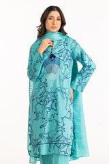 3PC Jacquard Embroidered Suit IUSTKSD-2174