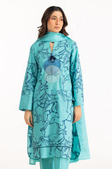 3PC Jacquard Embroidered Suit IUSTKSD-2174