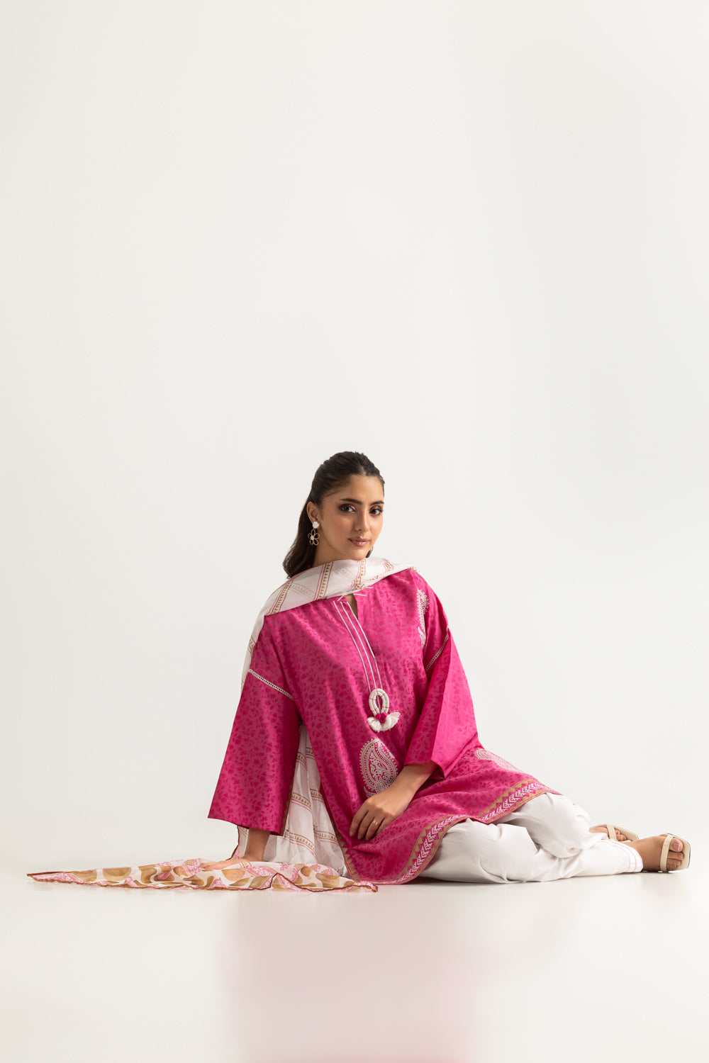 3PC Jacquard Printed Suit