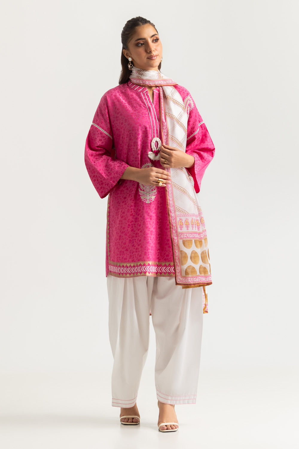 3PC Jacquard Printed Suit