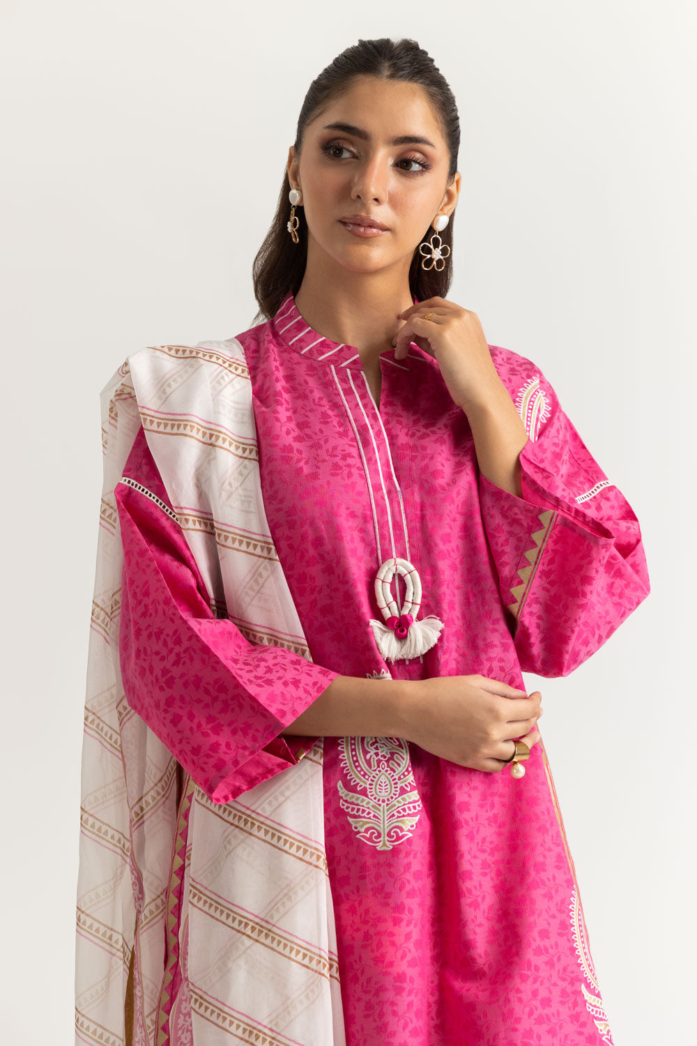 3PC Jacquard Printed Suit