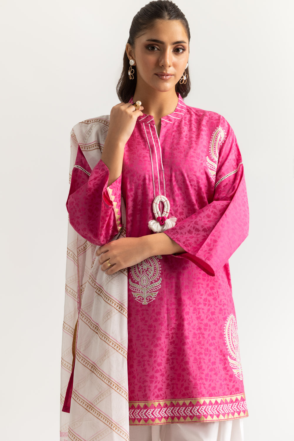 3PC Jacquard Printed Suit