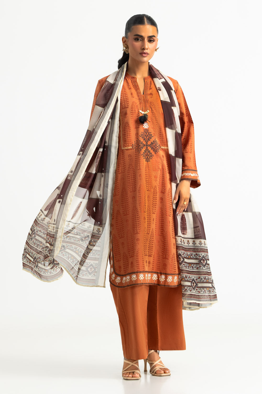 3PC Jacquard Printed Suit