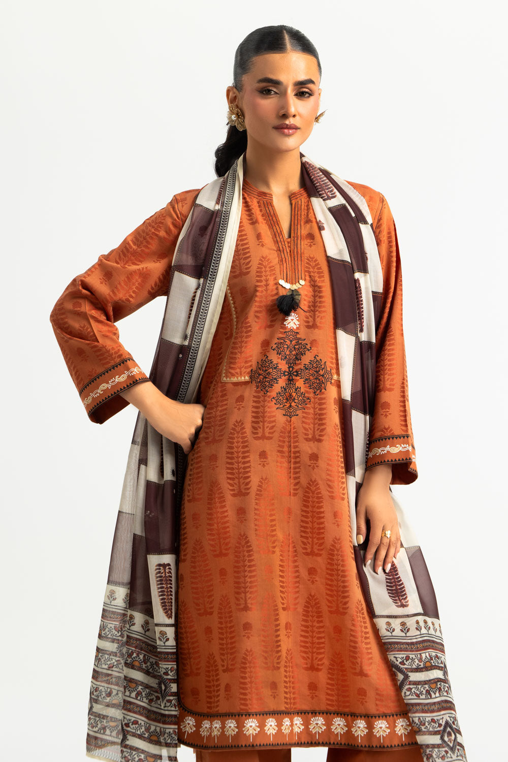 3PC Jacquard Printed Suit