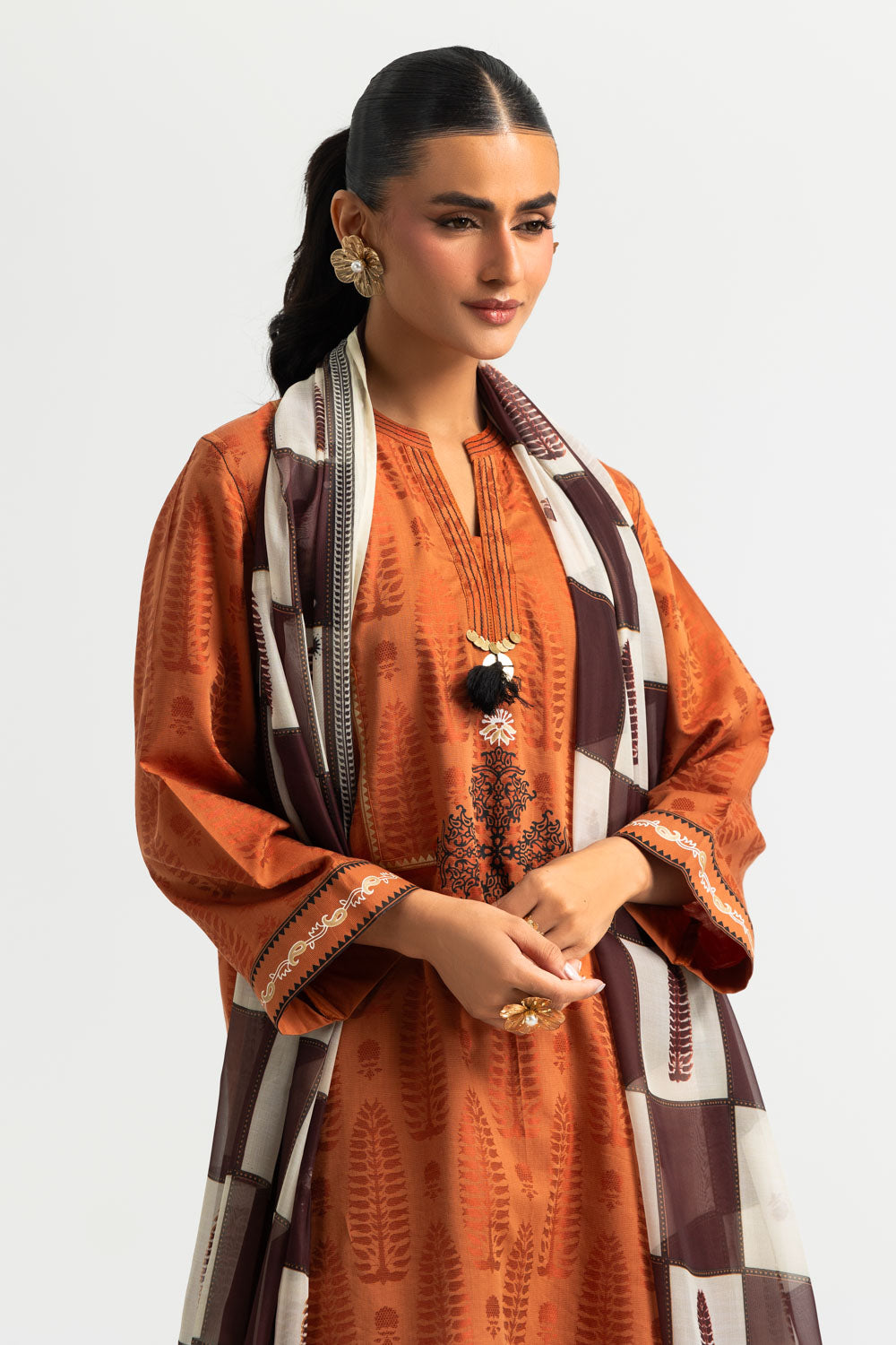 3PC Jacquard Printed Suit