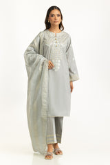 3PC Jacquard Suit With Embroidered IUSTKSD-1081