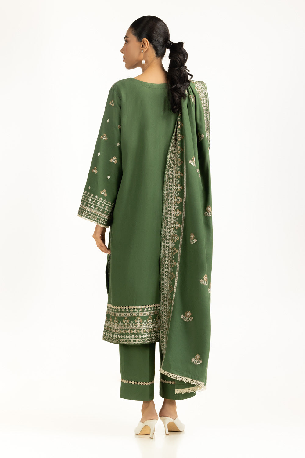 3PC Karandi Embroidered Suit IUSTKSD-1198