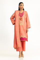 3PC Karandi Jacquard Embroidered Suit IUSTKSD-1255