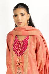 3PC Karandi Jacquard Embroidered Suit IUSTKSD-1255