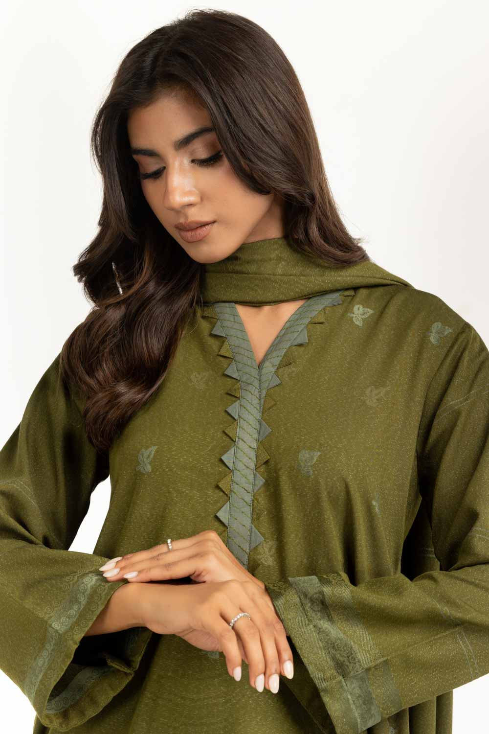 3PC Karandi Valvet Jacquard Suit IUSTKSD-1172