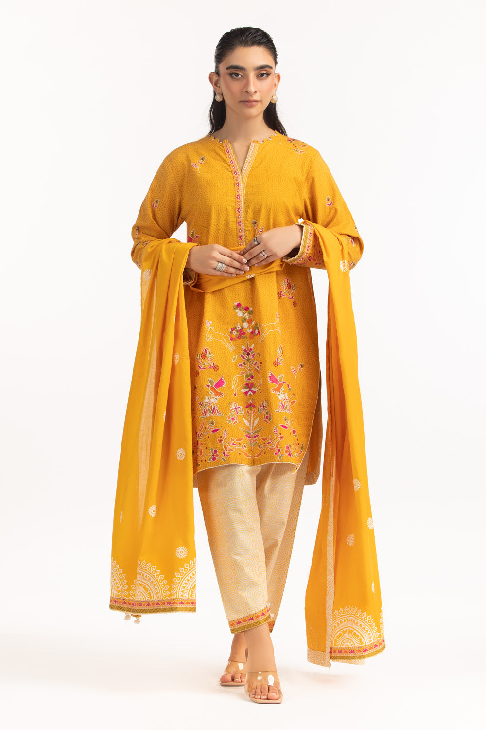 3PC Khaddar Embroidered Suit IPSTD-55084