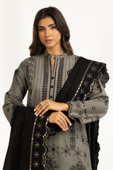 3PC Khaddar Embroidered Suit IUSTKSD-1185