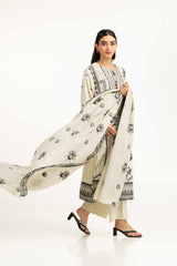 3PC Khaddar Embroidered Suit IUSTKSD-1232