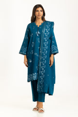 3PC Khaddar Embroidered Suit IUSTKSD-1233