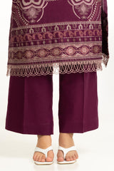 3PC Khaddar Embroidered Suit IUSTKSD-1237