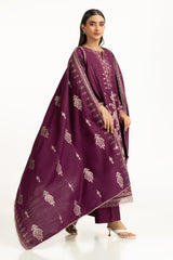 3PC Khaddar Embroidered Suit IUSTKSD-1237
