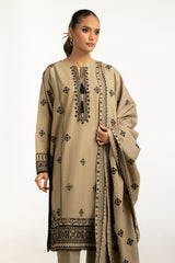 3PC Khaddar Embroidered Suit IUSTKSD-1242
