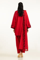 3PC Khaddar Embroidered Suit IUSTKSD-1258