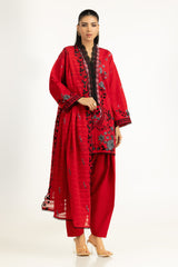 3PC Khaddar Embroidered Suit IUSTKSD-1258