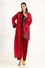 3PC Khaddar Embroidered Suit IUSTKSD-1258