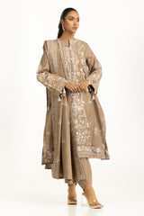 3PC Khaddar Embroidered Suit IUSTKSD-1265
