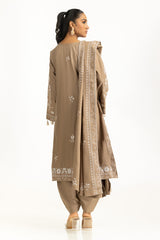 3PC Khaddar Embroidered Suit IUSTKSD-1265