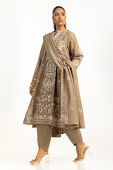 3PC Khaddar Embroidered Suit IUSTKSD-1265