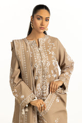 3PC Khaddar Embroidered Suit IUSTKSD-1265