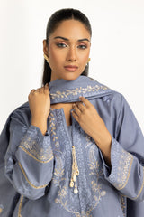 3PC Khaddar Embroidered Suit IUSTKSD-1307