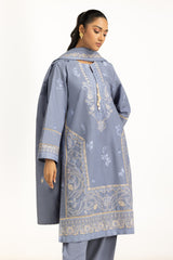 3PC Khaddar Embroidered Suit IUSTKSD-1307