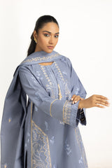 3PC Khaddar Embroidered Suit IUSTKSD-1307