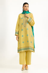 3PC Khaddar Embroidered Suit IUSTKSD-1401