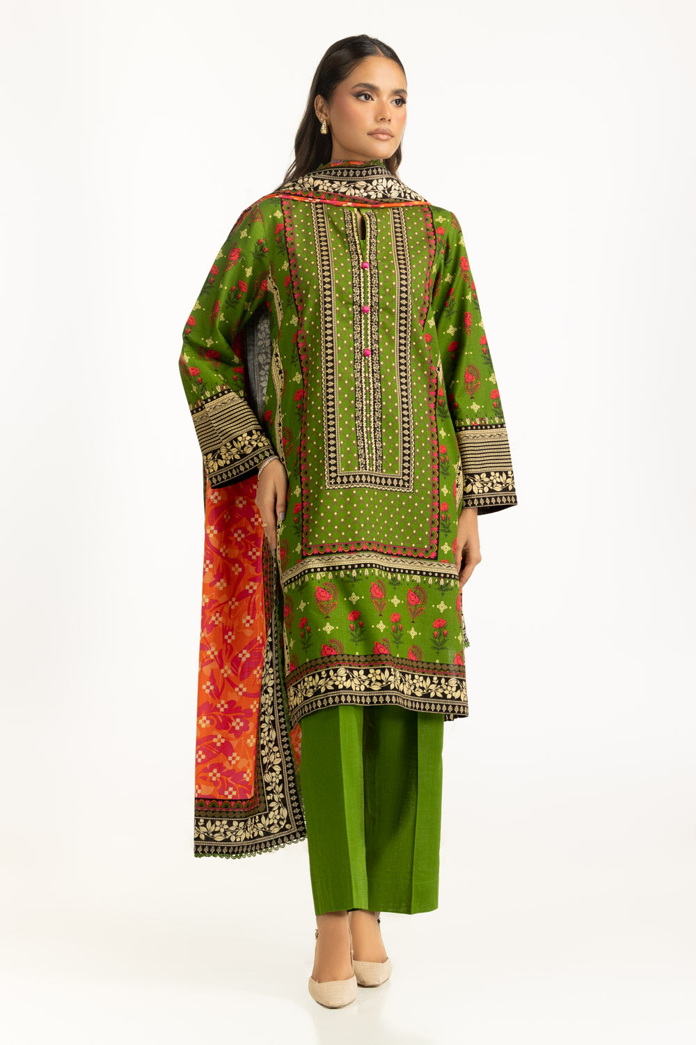 3PC Khaddar Printed Suit IUSTKSD-1123