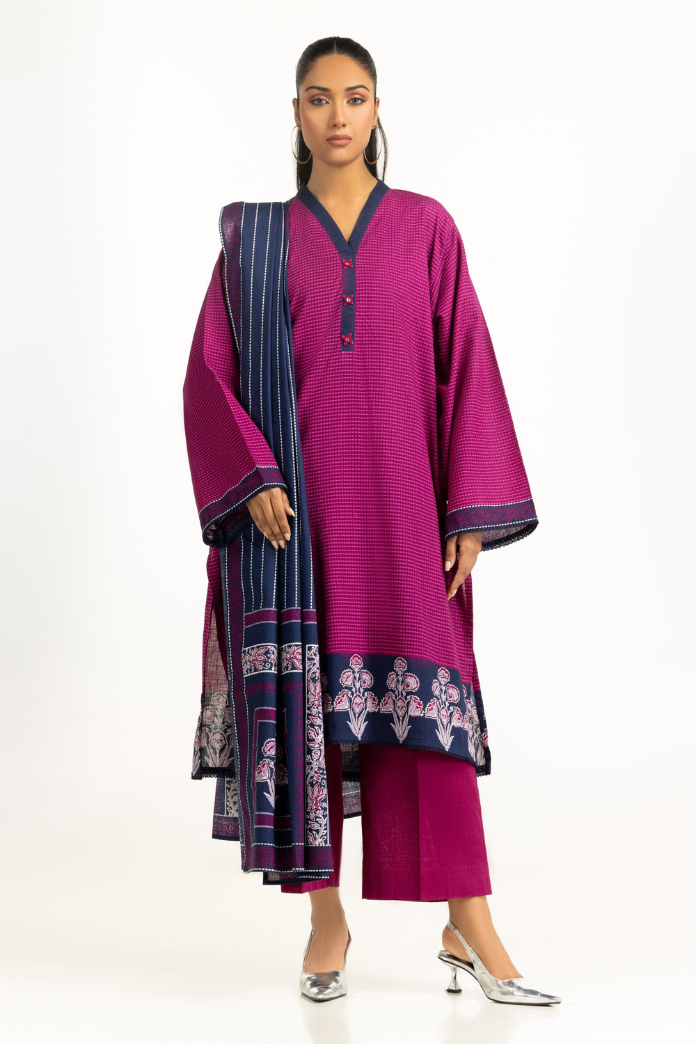 3PC Khaddar Printed Suit