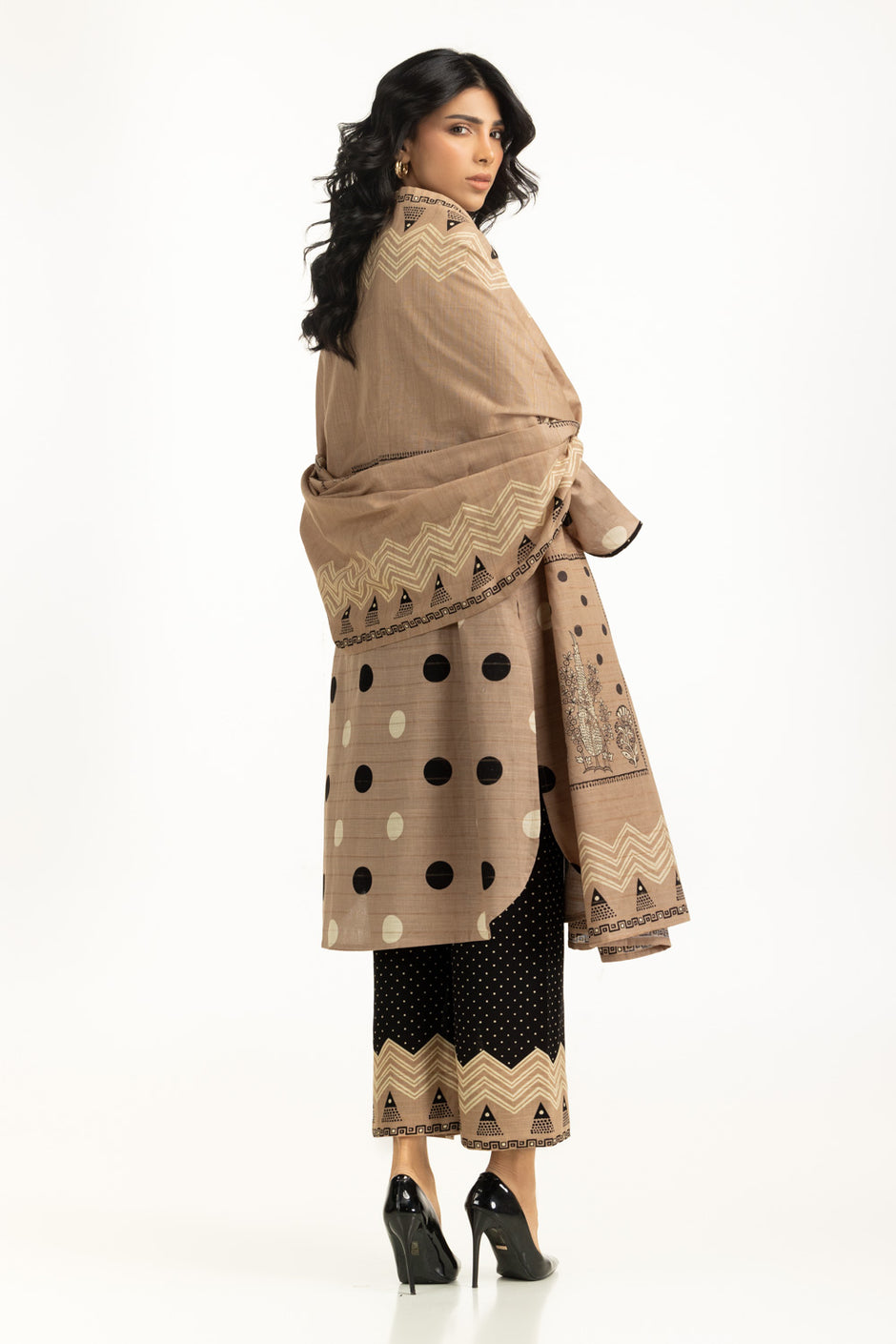 3PC Khaddar Printed Suit