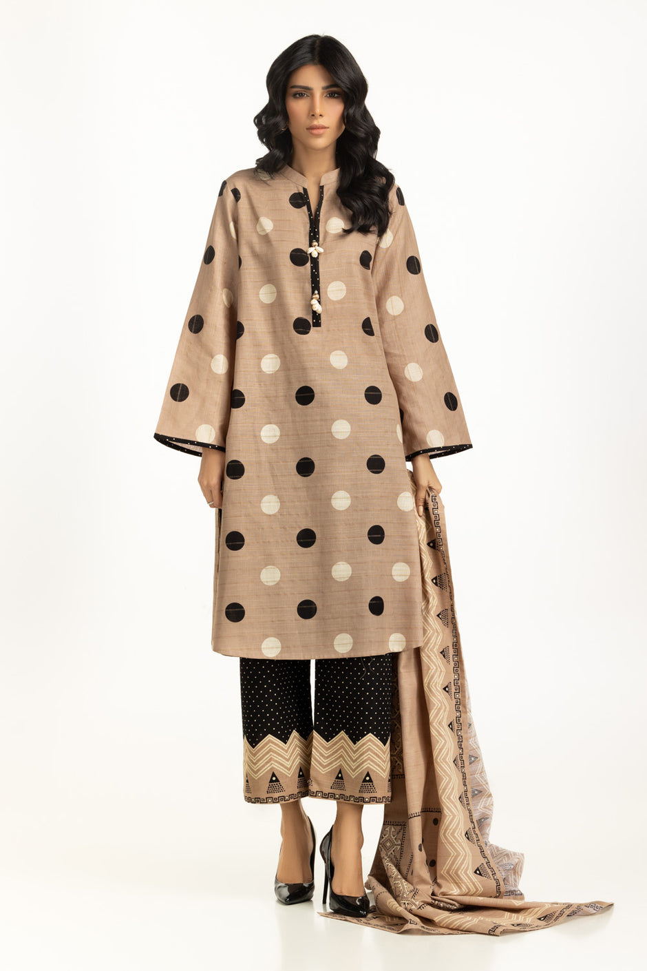 3PC Khaddar Printed Suit