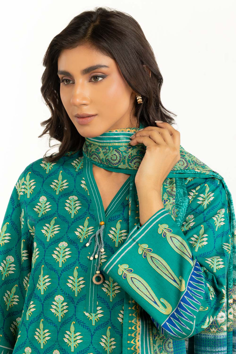3PC Khaddar Printed Suit