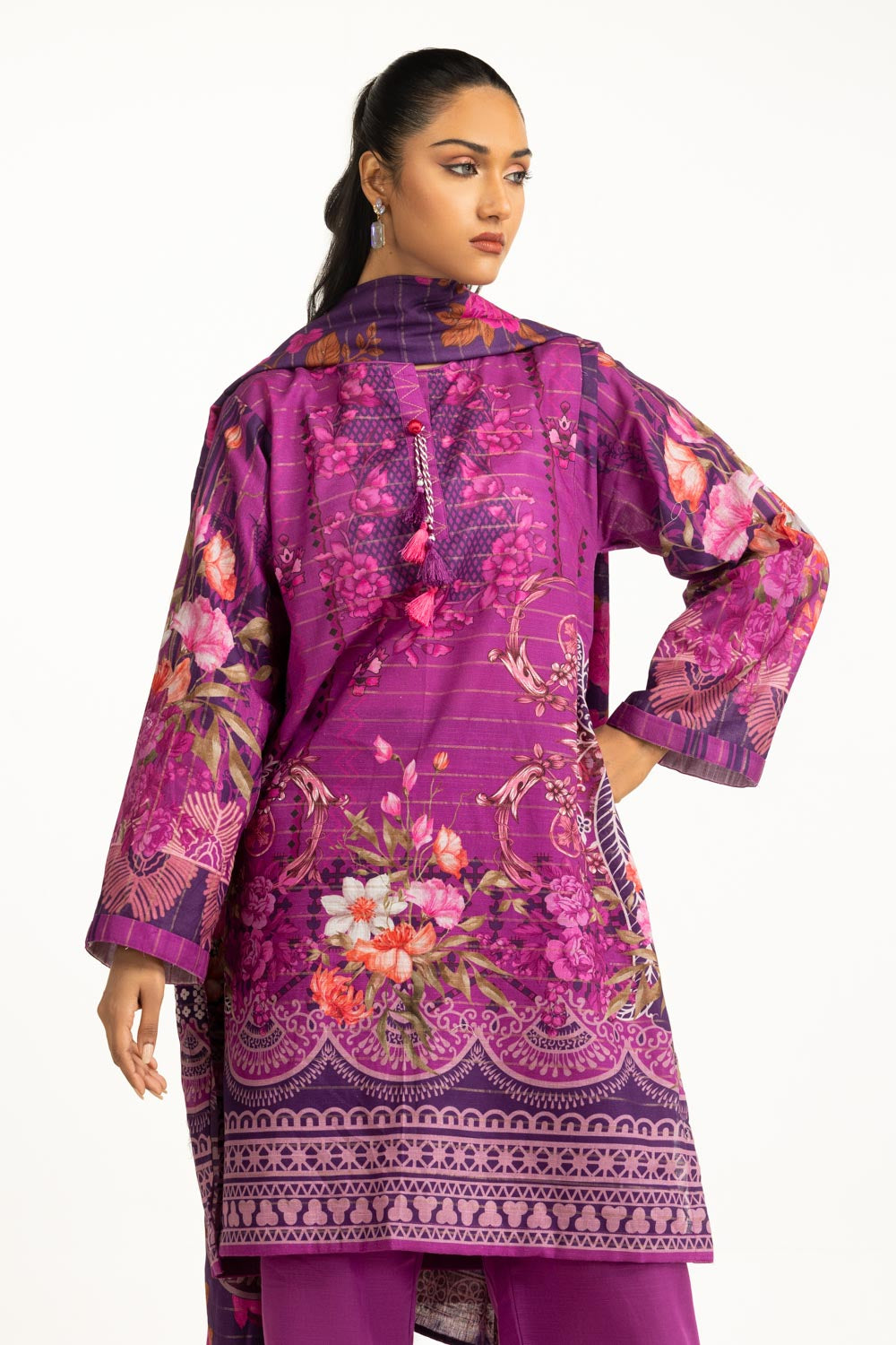 3PC Khaddar Printed Suit