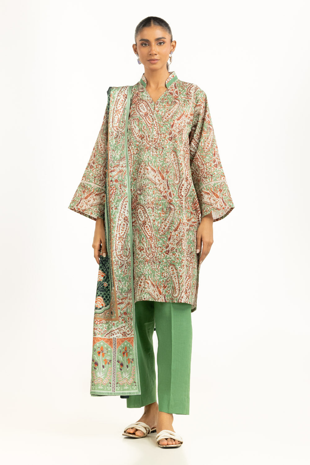 3PC Khaddar Printed Suit IUSTKSD-1370
