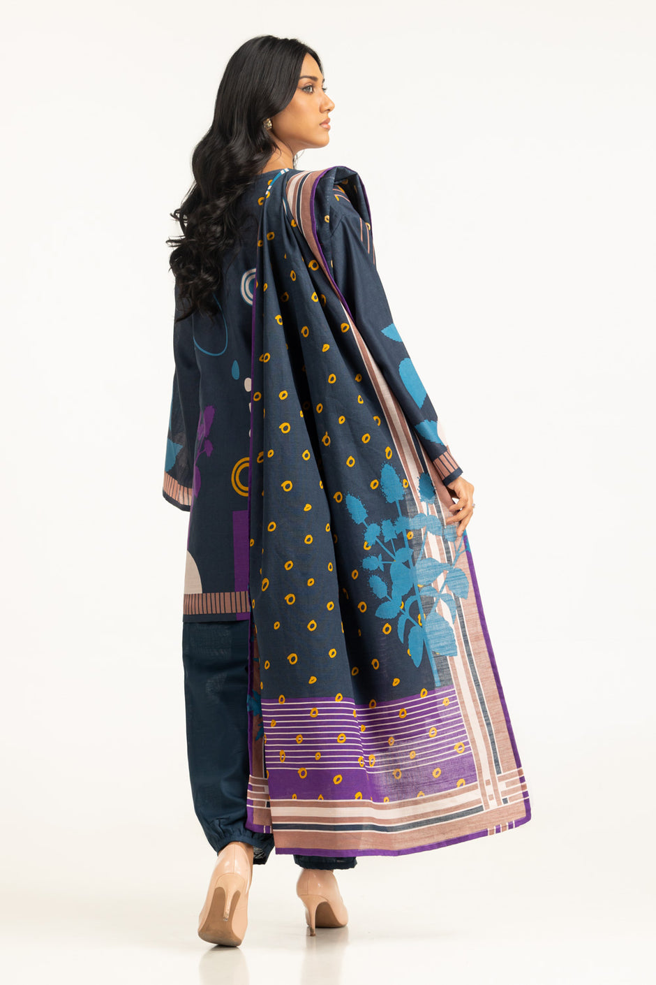 3PC Khaddar Printed Suit