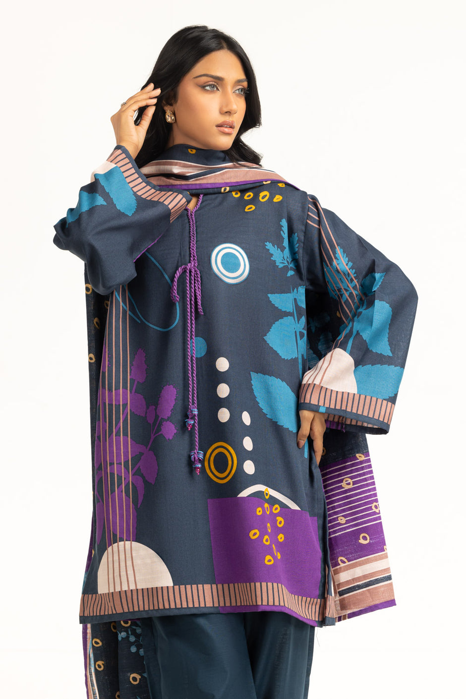 3PC Khaddar Printed Suit
