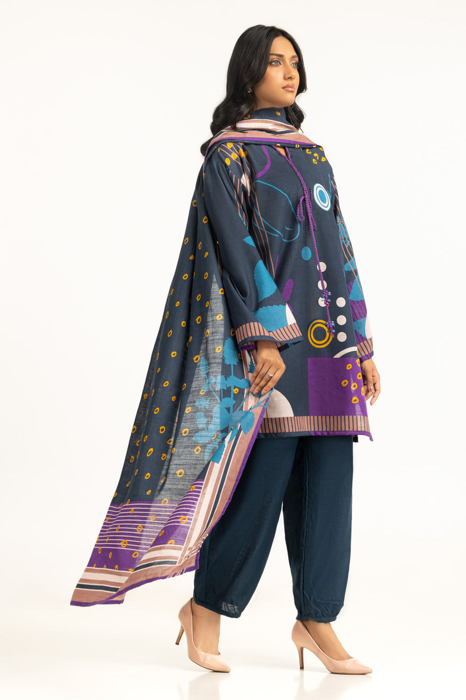 3PC Khaddar Printed Suit