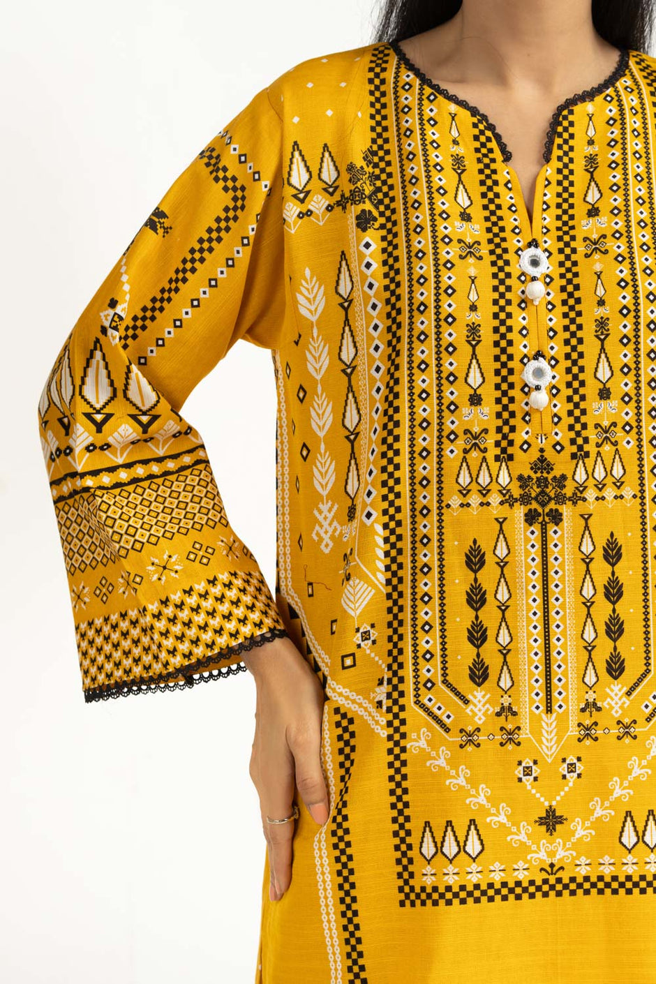 3PC Khaddar Printed Suit