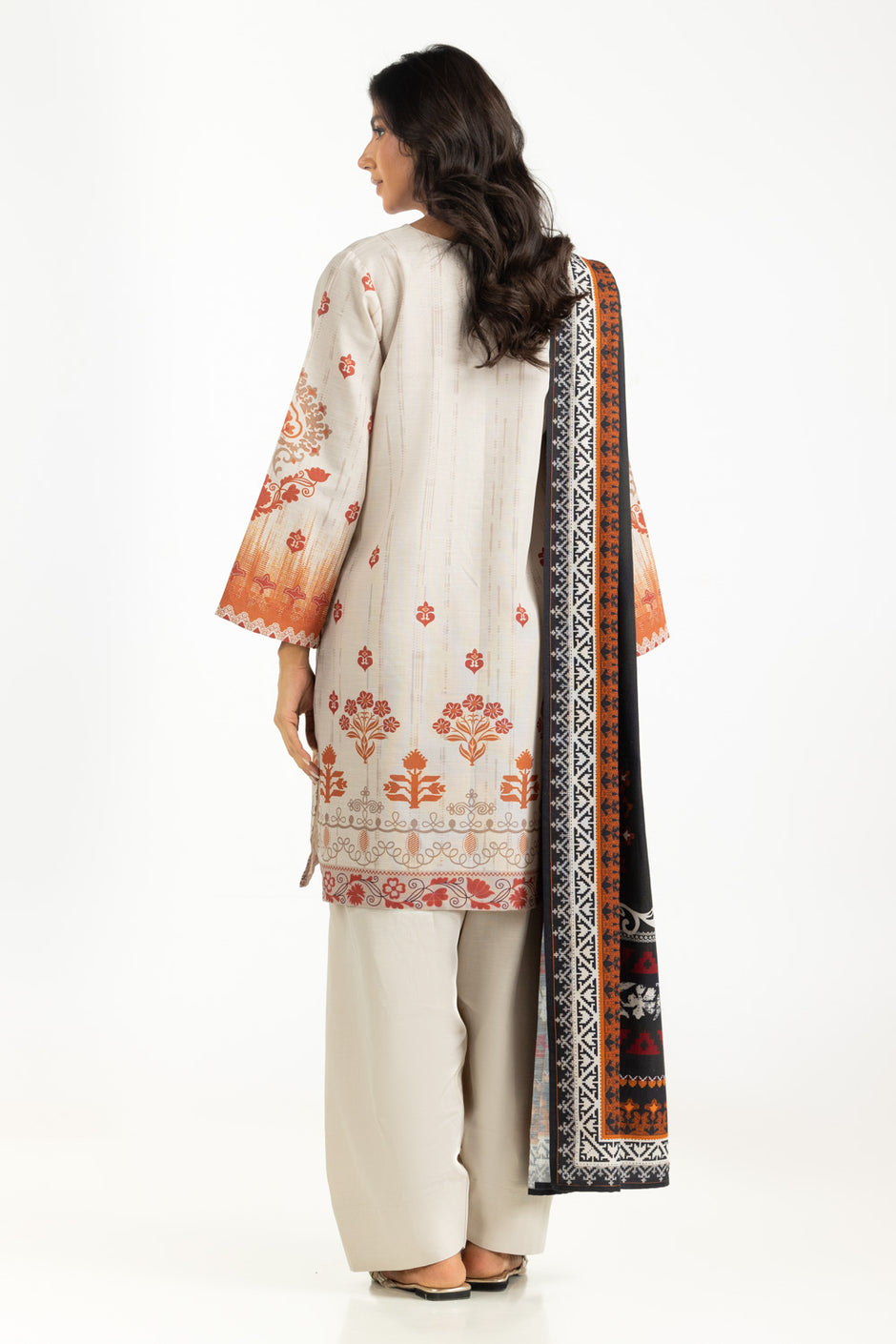 3PC Khaddar Printed Suit
