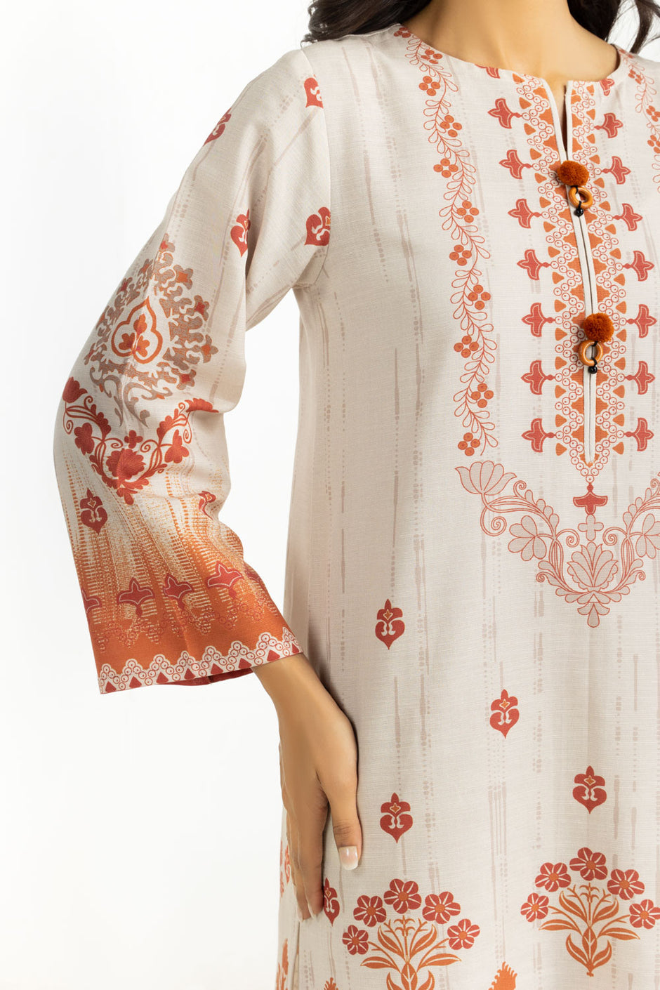 3PC Khaddar Printed Suit
