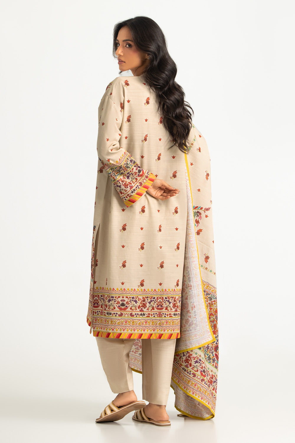 3PC Khaddar Printed Suit