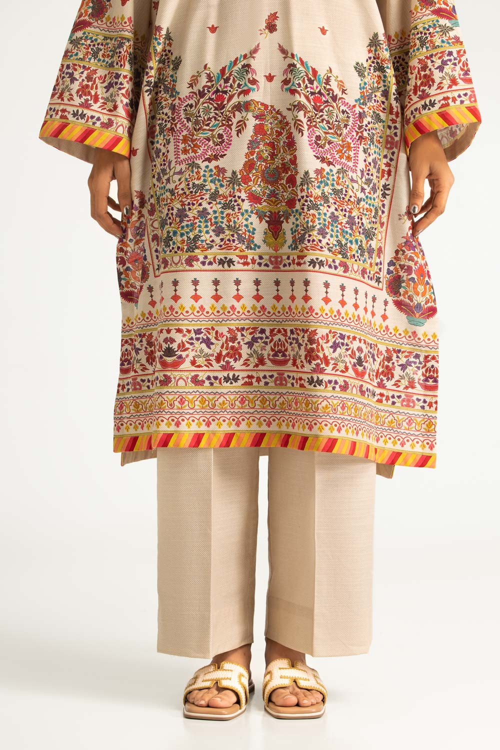 3PC Khaddar Printed Suit