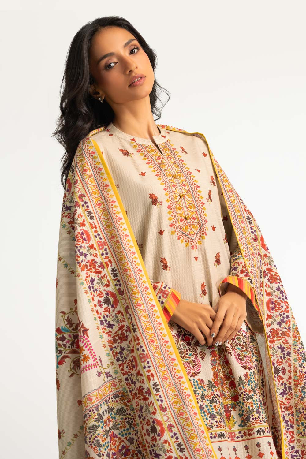 3PC Khaddar Printed Suit