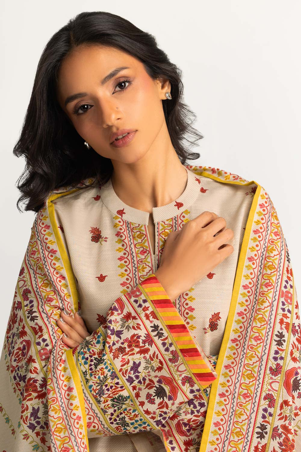 3PC Khaddar Printed Suit
