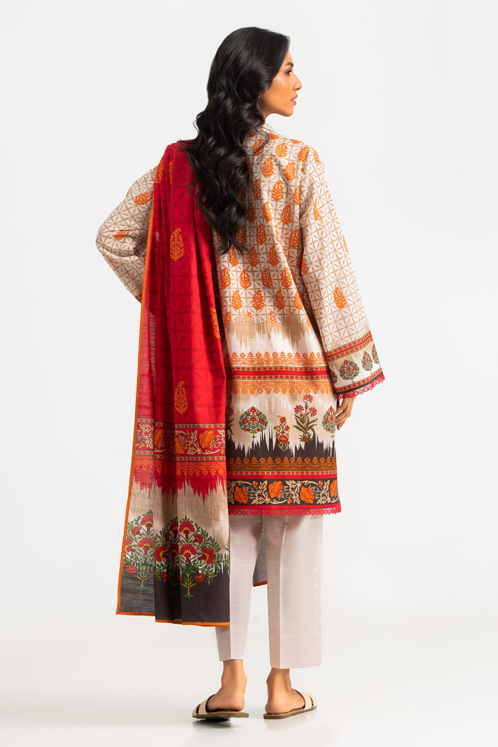 3PC Khaddar Printed Suit